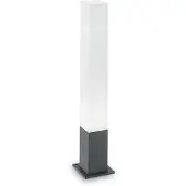 Ideal Lux Pollare uthomus Edo square, Svart, Aluminium / grå / zink, Utomhuslampa