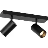 QAZQA Modern takspotlight svart justerbar 2-ljus - Jeana Luxe