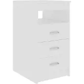 vidaXL Byrå vit 40x50x76 cm konstruerat trä