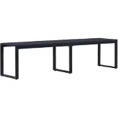 vidaXL Trädgårdsbänk 180 cm PS-skiva svart