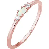 Elli Ring opal / roséguld / transparent