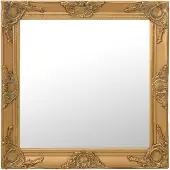 vidaXL Barock väggspegel 60x60 cm guld