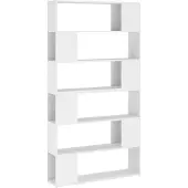 vidaXL Bokhylla/Rumsavdelare vit 100x24x188 cm