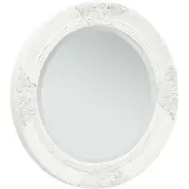 vidaXL Barock väggspegel 50 cm vit