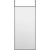 vidaXL Dörrspegel svart 30x60 cm glas och aluminium