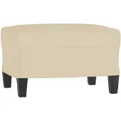vidaXL Fotpall gräddvit 60x50x41 cm tyg