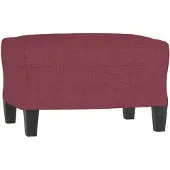 vidaXL Fotpall Vinröd 60x50x41 cm tyg