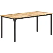 vidaXL Matbord 160x80x76 cm Rå mangoträ 321974