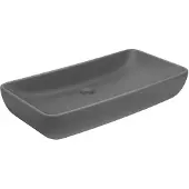 vidaXL Lyxigt rektangulärt handfat matt mörkgrå 71x38 cm keramik