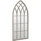 vidaXL Trädgårdsspegel sand 70x30 cm järn för utomhusbruk