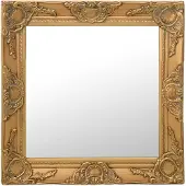 vidaXL Barock väggspegel 50x50 cm guld