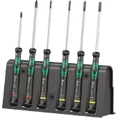 Wera 2035/6 B Skruvmejsel set Elektronik och finmekanik 6 delar Spår, Stjärnspår Phillips