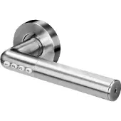 ORNO Door handle with IP44 combination lock, PIN code unlocking and Bluetooth - Black color