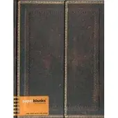 Black Moroccan Ultra Lined Hardcover Journal (Wrap Closure)