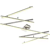 LINDBY LED taklampa Kerem , dimbar, Aluminium / grå / zink, Vardagsrum / matsal, Metall, Modern, LED-taklampa