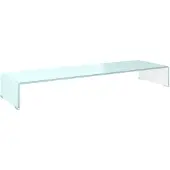 vidaXL Tv/monitor-ställ glas grön 100x30x13 cm