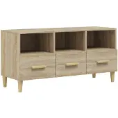 vidaXL Tv-bänk sonoma-ek 102x36x50 cm konstruerat trä