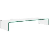 vidaXL TV-bord klarglas 90x30x13 cm