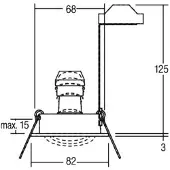 Brumberg 36143640 36143640 Inbyggnadsbelysning GU10 50 W Titan
