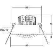 Brumberg Downlight Tirrel-R, dimbar, Svart, Hall, Aluminium / grå / zink, Downlights