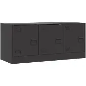 vidaXL TV-skåp svart 99x39x44 cm stål