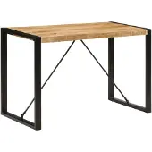 vidaXL Matbord 120x55x76 cm massivt grovt mangoträ