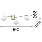Ideal Lux Taklampa Hermes, Vitt / opal, Vardagsrum / matsal, Glas, Design, Taklampa