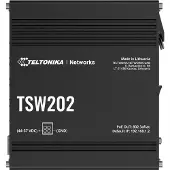 Teltonika TSW202 - Switch - Administrerad - 8 x 10/100/1000 (PoE+) + 2 x SFP - DIN-skenmonterbar - PoE+ (240 W)