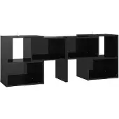vidaXL TV-bänk, Svart, Högblank, 104X30X52 Cm