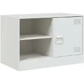 vidaXL TV-skåp vit 67x39x44 cm stål