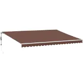 vidaXL Markis automatiskt infällbar 500x300 cm brun