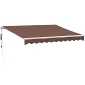 vidaXL Markis automatiskt infällbar brun 300x250 cm