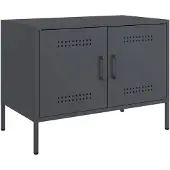 vidaXL Tv-bänk antracit 68x39x50,5 cm stål