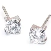 Blomdahl Örhängen Tiffany CZ White Silver 5 mm