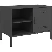 vidaXL Tv-bänk svart 68x39x50,5 cm stål