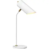 Elstead Lighting Skrivbordslampa Quinto, Vitt / opal, Vardagsrum / matsal, Metall, Modern, Bordslampa