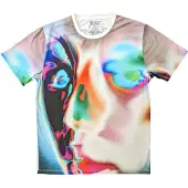 Ginza.se Slipknot: Unisex Sublimation T-Shirt/Adderall Face (White) (Back Print) (X-Large)