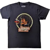 Ginza.se James Brown: Unisex T-Shirt/Circle & Logo (Black) (Medium)