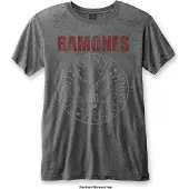 Ginza.se Ramones: Unisex Burnout T-Shirt/Presidential Seal (Charcoal Grey) (Small)
