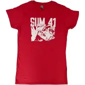 Ginza.se Sum 41: Ladies T-Shirt/Embrace (Red) (Ex-Tour) (Large)