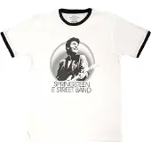 Ginza.se Bruce Springsteen: Unisex Ringer T-Shirt/NYC (White) (Back Print) (Small)