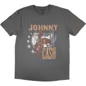 Ginza.se Johnny Cash: Unisex T-Shirt/Cowboy (Charcoal Grey) (X-Large)
