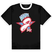 Ginza.se Mary J Blige: Unisex Ringer T-Shirt/Americana (Black & White) (X-Large)