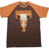 Ginza.se Pantera: Unisex Raglan T-Shirt/Skull (Brown & Orange) (Large)