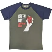 Ginza.se Green Day: Unisex Raglan T-Shirt/American Idiot (Khaki Green & Navy Blue) (X-Large)