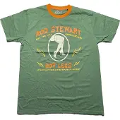 Ginza.se Rod Stewart: Unisex Ringer T-Shirt/Hot Legs (Green) (Medium)