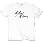 Ginza.se BlackPink: Unisex T-Shirt/Shut Down (White) (Sleeve Print) (X-Large)