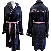 Ginza.se BlackPink: Unisex Bathrobe/Logo (Black) (Back Print) (Medium - Large)