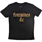 Ginza.se Fontaines D.C.: Unisex T-Shirt/Gothic Logo (Black) (Small)