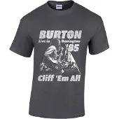 Ginza.se Cliff Burton: Unisex T-Shirt/Flag Retro (Heather Grey) (X-Large)